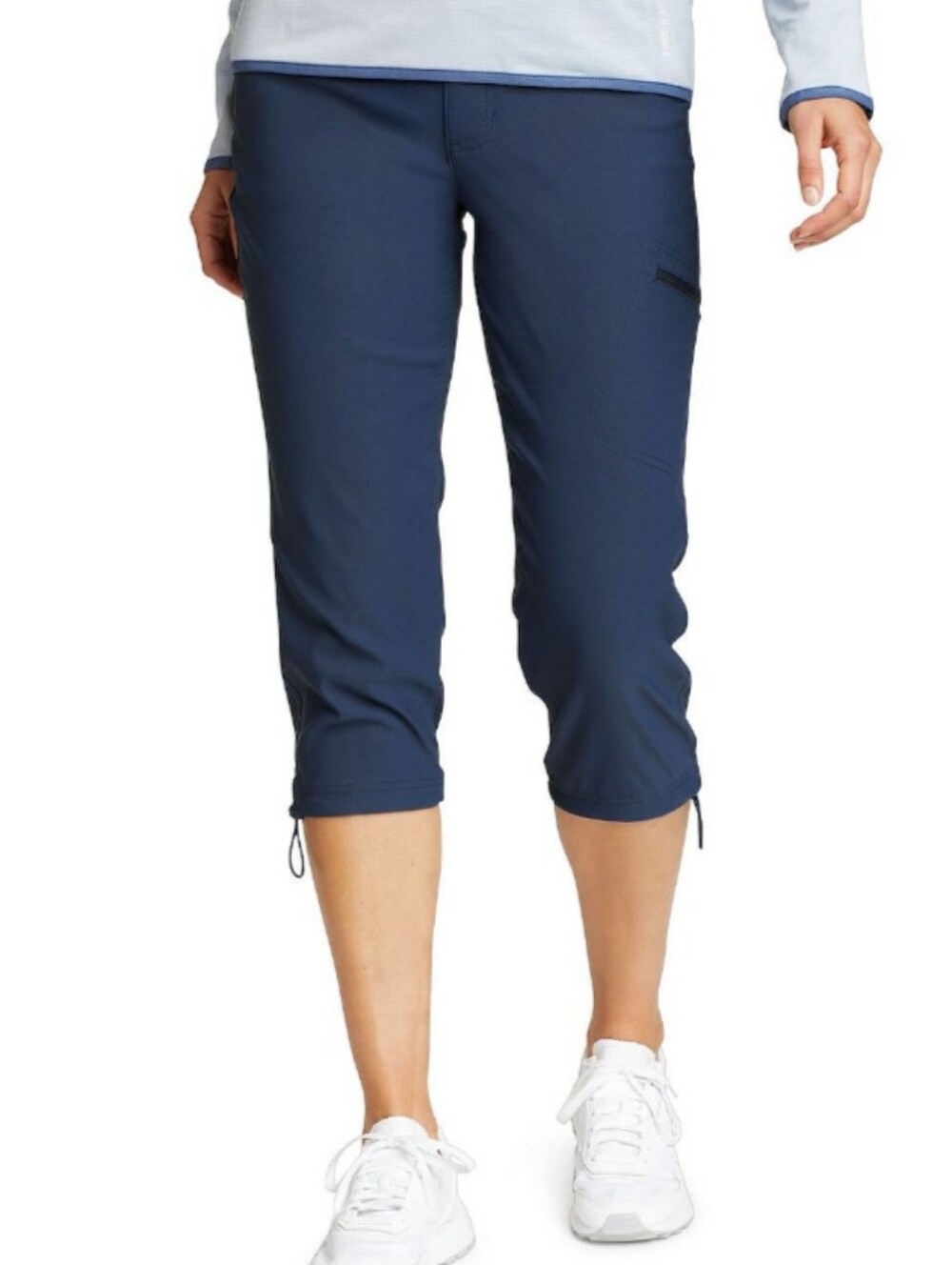 Eddie Bauer Navy Blue Active Capri Pants w/ Cinch Hem - Size 6